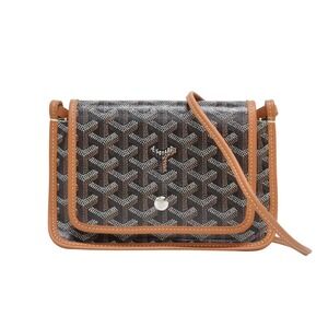 GOYARD Plumet Pouch Wallet Shoulder Bag brown leather